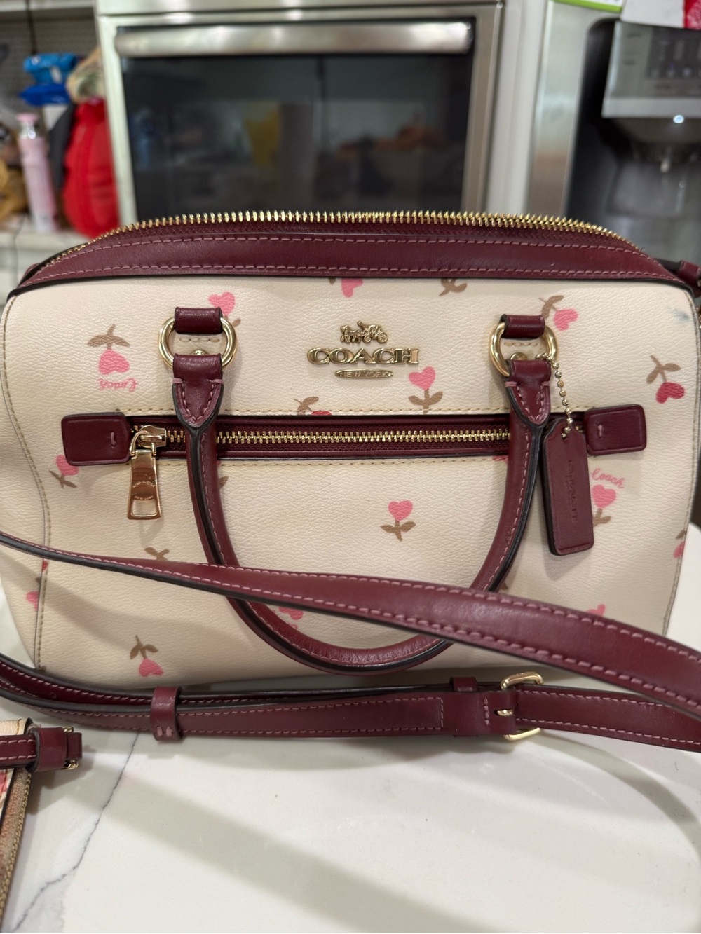 Coach Rowan Satchel with Matching Pouch - Picture 14 of 14
